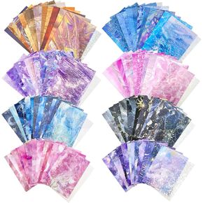 112 Sheets Glitter Scrapbook Paper, 8 Pack Mixed Special Paper with Glitter Film Assorted Set for DIY Scrapbooking Planner Bullet Junk Journal Supplies Decor Collage Background 4.4x6.5 Inch