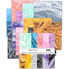 Anvin Scrapbook Paper Pad 160gsm Single-Sided Pattern Card-stock Paper Craft Card Making Paper Origami Paper for Planners Journals Background Greeting Cards Wrapping Photo Album DIY(6x6, 24 Sheets)