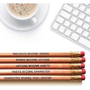 Fresh Prints of CT Gandhi Quote - Inspirational Pencils Engraved With Funny And Motivational Sayings For School And The Office