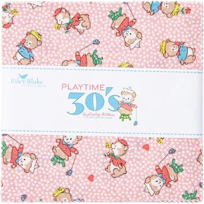 Playtime 30's Riley Blake 5-inch Stacker, 42 Precut Fabric Quilt Squares by Lindsay Wilkes