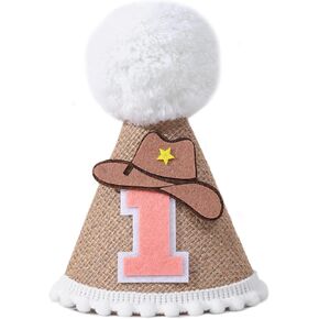 Cowboy Cone for 1st birthday - Cow Crown For First Birthday Hat. Photo Props，One Birthday Hat For Western Party