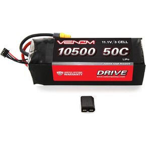 سلسلة محرك Venom 50C 4S - بطارية LiPo RC بقدرة 7000 مللي أمبير في الساعة 14.8 فولت - قابس عالمي 2.0، خلية ليثيوم بوليمر 4 - موصل سيليكون ناعم ومتوافق مع XT60، Traxxas، Deans، EC3، 2WD، 4WD، الشاحنات والعربات in Kuwait
