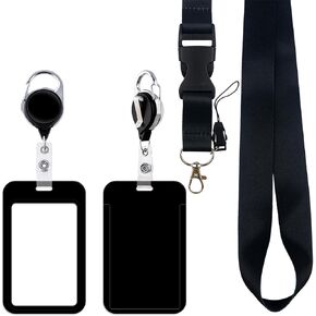 Purple Badges Holder with Lanyard, Sliding Badge Holder with Retractable Clip, Breakaway and Detachable Lanyard for Women Teacher Nurse Office