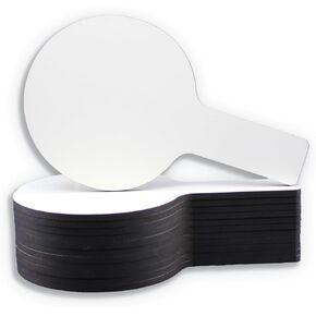 Flipside Products Mini Dry Erase Answer Paddle - Class(FLP10036), White, Pack of 12, 5 x 9