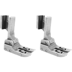 2Pcs Roller Presser Foot, Roller Sewing Machine Presser Foot Snap-On High Shank Leather Sewing Accessories, Industrial Sewing Machine Roller Presser fit for Singer Juki Industrial Sewing Machine