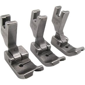 CKPSMS brand -#P69RH SET OF High Shank Hinged Piping Feet Compatible with/Replacement for JUKI brand BROTHER brand SINGER brand CONSEW brand Industrial Single Needle Sewing Machine(P69RH 1/8+3/16+1/4)