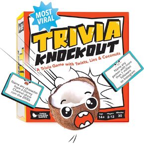Tiki Knockout: Trivia Game for Bluffers, Desired by Trivia Games Lovers and Haters, Perfect Family Game, Adult Card Game or Even Birthday & Party Game. Fit for Teens & Adults. 2-12 Person Game