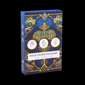 Rock Paper Scissors: Logic. Memory. Luck. 2-3 Players, Ages 7+, 10mins. A Logic-Based Card Game by Whispering Goat. Easy to Learn; Hard to Master.