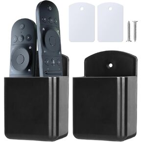 2 Pcs Remote Holder Wall Mount, TV Remote Holder, Remote Control Holder, Wall Remote Holder, Remote Caddy, Pencil Cup, Pen Holder for Wall, Remote Control Holder Wall Mount for Home Office School