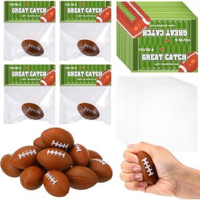 24 Pcs Valentine's Day Mini Baseball Sports Stress Balls with Headers Self Sealing Bag Mini Stapler Staples Valentines Party Favor Toy Gifts for Kids Classroom Exchange Prizes Anxiety Relief