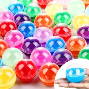 HyDren 60 Pcs 2 Inch Gumball Vending Machine Capsules Empty Round Colored Capsules Balls Christmas Plastic Containers Toy Capsules for Prizes Party Favors Christmas Stocking Stuffers Gifts