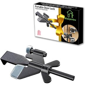 2 Pack Door Stop Alarm with Adjustable Portable Door Lock 120 dB Travel Door Stopper Door Wedge Alarm with 3 Levels Sensitivity for Hotel, Home, Apartment
