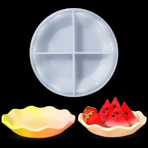 Zayookey Jewelry Tray Resin Mold Round Soap Dish Epoxy Resin Mold Trinket Dish Resin Casting DIY Coaster Storage Plate Jewelry Ring Dish Holders Home Decoration