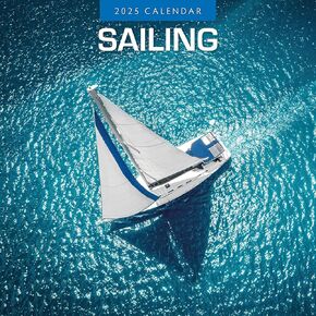 Red Robin 2025 Sailing Monthly Wall Calendar | 12" x 24" Open | Premium Thick & Sturdy Paper | Hangable 12 Month Calendar | Plastic Free | 4 Month Transition Page for 2024