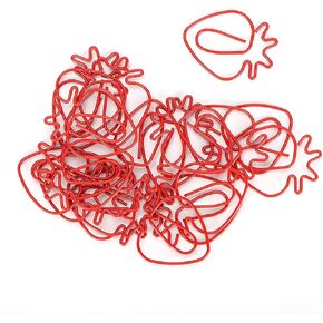 Cute Paper Clips, Notes Clips Cute Red Strawberries Shape Stationery Supplies Mini Paperclip 20pcs Paper Clips for Office School