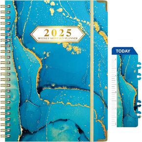 2025 Weekly & Monthly Planner, 12 Months Planner 2025 from Jan. 2025 -Dec. 2025, 6.1"×8.5", Academic Planner 2025 with Tabs, Twin-Wire Binding, Thick Paper, Home or Office Use for Gifts