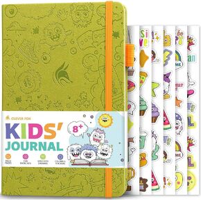 Clever Fox Kids’ Journal – Daily Feelings & Gratitude Notebook for 8+ Children – Child’s Planner & Mood Tracker for Journaling & Writing (Peach Pink)