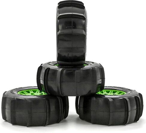 4PCS RC Paddles Buggy Tires 116mm RC Snow Sand Short Course Truck Tire W/Hard Plastic Wheel Rim 14/17mm Hex Fit for 1/10 Short-Course Truck 727 Slash K1 Trx4 Vkar V1 Arrma HSP HPI Tamiya in Kuwait