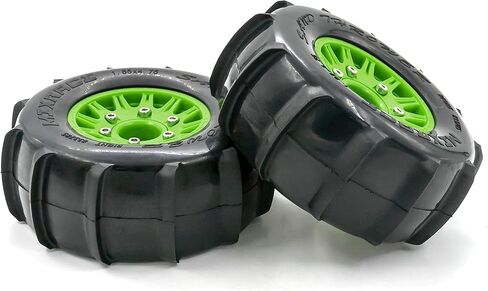 4PCS RC Paddles Buggy Tires 116mm RC Snow Sand Short Course Truck Tire W/Hard Plastic Wheel Rim 14/17mm Hex Fit for 1/10 Short-Course Truck 727 Slash K1 Trx4 Vkar V1 Arrma HSP HPI Tamiya in Kuwait