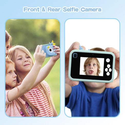 Upgrade Kids Camera with Tripod for Girls Boys Age 3-10, 1080P 48MP Video Digital Toddler Cameras Toy for 3 4 5 6 7 8 Years Old Children Christmas Birthday Gifts with 32G SD Card (Purple) in Saudi Arabia
