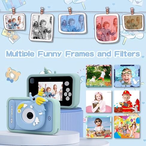 Upgrade Kids Camera with Tripod for Girls Boys Age 3-10, 1080P 48MP Video Digital Toddler Cameras Toy for 3 4 5 6 7 8 Years Old Children Christmas Birthday Gifts with 32G SD Card (Purple) in Saudi Arabia