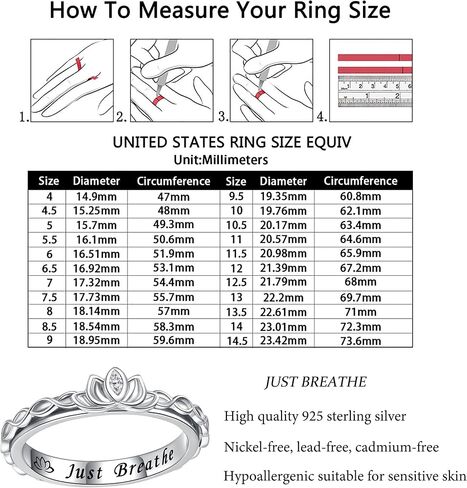 Lotus Anxiety Fidget Rings for Women: 925 Sterling Silver Spinner Rings Stress Relief Spin Band Rings for Anxiety Jewelry Birthday Gifts in Saudi Arabia