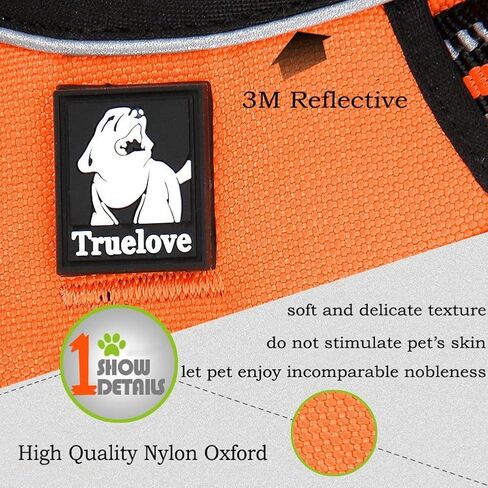 OLizee® New No Pull Dog Harness Outdoor Adventure Reflective Markings Pet Vest with Handle Adjustable Protective Nylon Walking Pet Harness Variety of Sizes and Colors,Black XL in Kuwait