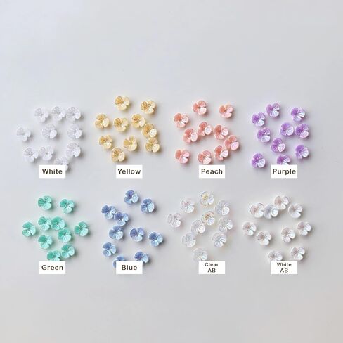 6mm/0.24" Super Tiny Sparkling Plastic Flowers, Mini Flowers, Doll Clothes Flowers, Craft Supplies, in 8 Colors, for Doll Clothes Embellishments/Nail Art (20PCS) in Saudi Arabia