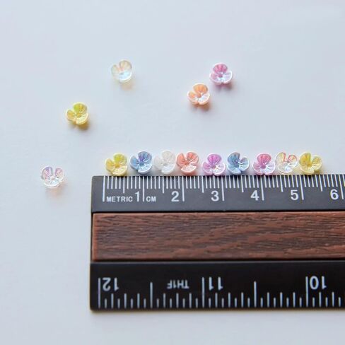6mm/0.24" Super Tiny Sparkling Plastic Flowers, Mini Flowers, Doll Clothes Flowers, Craft Supplies, in 8 Colors, for Doll Clothes Embellishments/Nail Art (20PCS) in Saudi Arabia