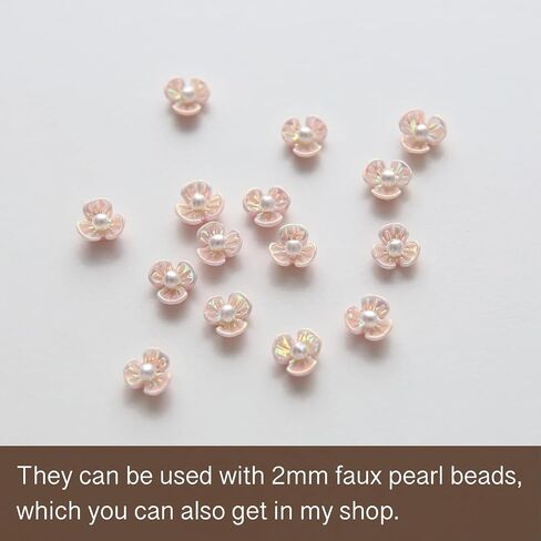 6mm/0.24" Super Tiny Sparkling Plastic Flowers, Mini Flowers, Doll Clothes Flowers, Craft Supplies, in 8 Colors, for Doll Clothes Embellishments/Nail Art (20PCS) in Saudi Arabia