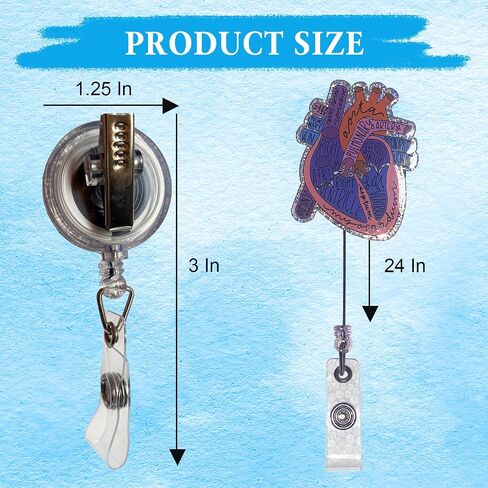 Badge Reels Retractable, Nurse in Progress Badge Holder with Alligator and Belt Clip, Nurse Badge Reel with 24In Nylon Retractable Cord for Nurse, Doctor, Teacher, Nursing Student, Worker in Saudi Arabia