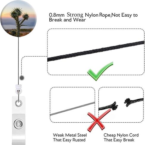 Badge Holder Retractable Cute Name Decorative Badge Reel Lightweight Badge Clip ID Card Holders for Office Worker Doctor Nurse Teacher Student (3 Pack Beach and Inspirational Words) in Saudi Arabia