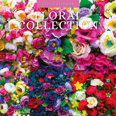 Red Robin 2025 Floral Collection Monthly Wall Calendar | 12" x 24" Open | Premium Thick & Sturdy Paper | Hangable 12 Month Calendar | Plastic Free | 4 Month Transition Page for 2024 in Saudi Arabia
