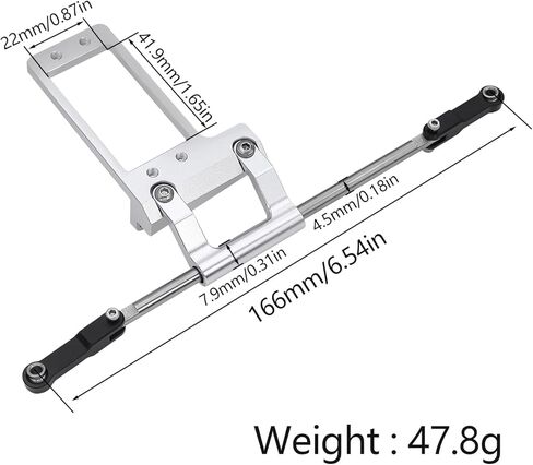 الألومنيوم الخفافيش سيرفو جبل مع محاكاة مجموعة التوجيه الهيدروليكي ل 1/10 RC الزاحف سيارة كابرا F9 إزاحة بوابة المحور LCG الهيكل DIY in Kuwait