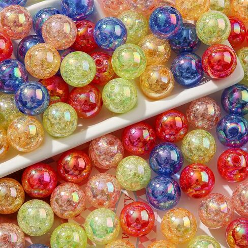 20mm Acrylic Beads 100pcs Chunky Bubblegum Beads Bulk Mixed Color Opaque Beads for DIY Bead Pen (color) in Saudi Arabia