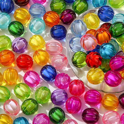 20mm Acrylic Beads 100pcs Chunky Bubblegum Beads Bulk Mixed Color Opaque Beads for DIY Bead Pen (color) in Saudi Arabia