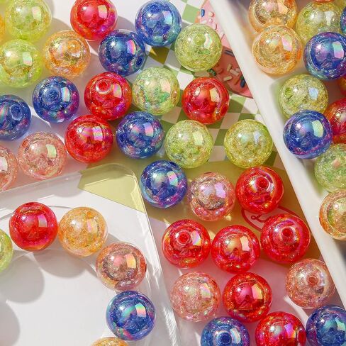 20mm Acrylic Beads 100pcs Chunky Bubblegum Beads Bulk Mixed Color Opaque Beads for DIY Bead Pen (color) in Saudi Arabia