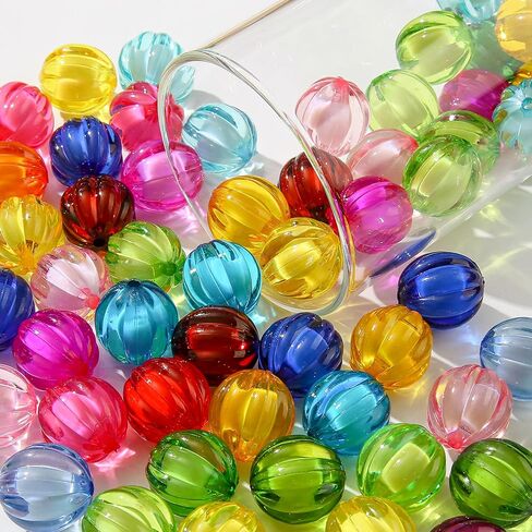 20mm Acrylic Beads 100pcs Chunky Bubblegum Beads Bulk Mixed Color Opaque Beads for DIY Bead Pen (color) in Saudi Arabia