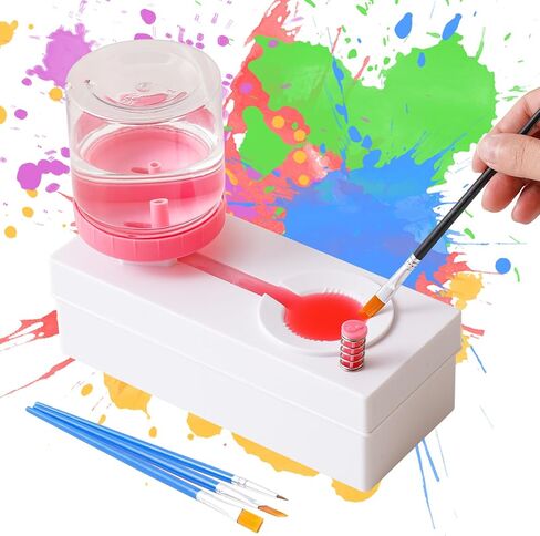 Paint Brush Cleaner Brush Rinser with Drain Water Circulation Paintbrush Scrubber Cleaner Rinser Cup for Acrylic, Watercolor, Oil and Water-Based Paints Art Supplies Paint Brush Cleaner Tool in Saudi Arabia