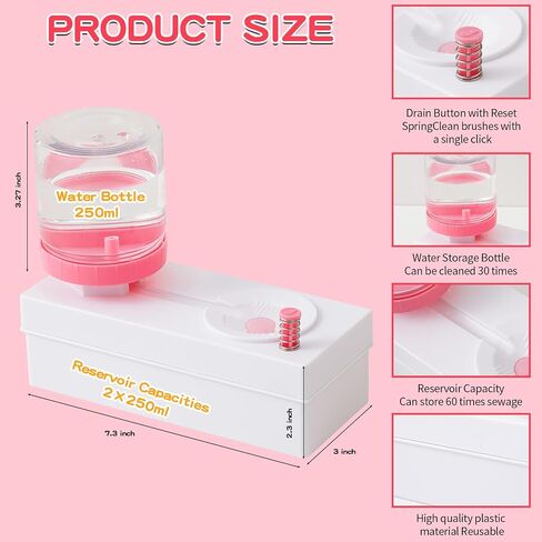 Paint Brush Cleaner Brush Rinser with Drain Water Circulation Paintbrush Scrubber Cleaner Rinser Cup for Acrylic, Watercolor, Oil and Water-Based Paints Art Supplies Paint Brush Cleaner Tool in Saudi Arabia