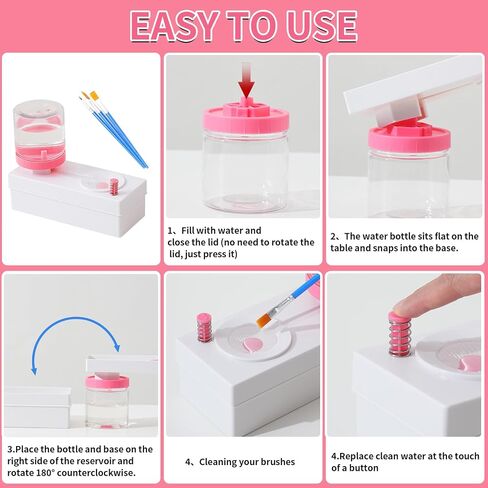 Paint Brush Cleaner Brush Rinser with Drain Water Circulation Paintbrush Scrubber Cleaner Rinser Cup for Acrylic, Watercolor, Oil and Water-Based Paints Art Supplies Paint Brush Cleaner Tool in Saudi Arabia