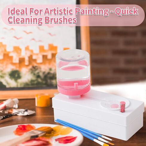 Paint Brush Cleaner Brush Rinser with Drain Water Circulation Paintbrush Scrubber Cleaner Rinser Cup for Acrylic, Watercolor, Oil and Water-Based Paints Art Supplies Paint Brush Cleaner Tool in Saudi Arabia