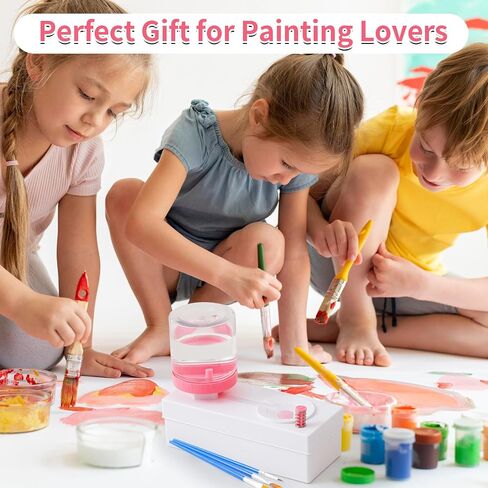 Paint Brush Cleaner Brush Rinser with Drain Water Circulation Paintbrush Scrubber Cleaner Rinser Cup for Acrylic, Watercolor, Oil and Water-Based Paints Art Supplies Paint Brush Cleaner Tool in Saudi Arabia