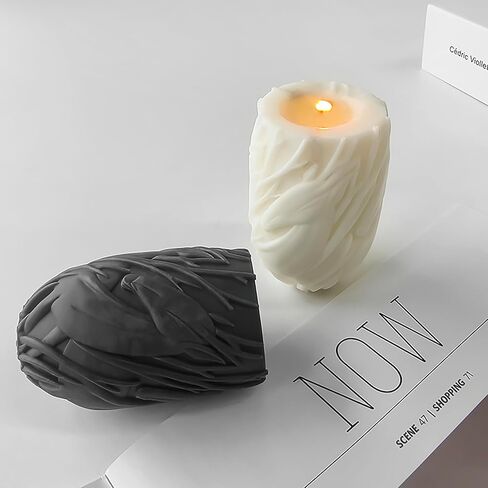 Frog Cylinder Candle & Resin Mold - Resin Casting Silicone Molds for Home Decor & Candle Making Wave Spiral Mold in Saudi Arabia
