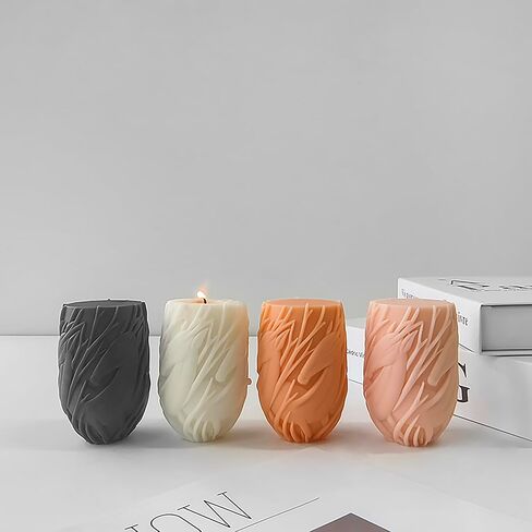 Frog Cylinder Candle & Resin Mold - Resin Casting Silicone Molds for Home Decor & Candle Making Wave Spiral Mold in Saudi Arabia