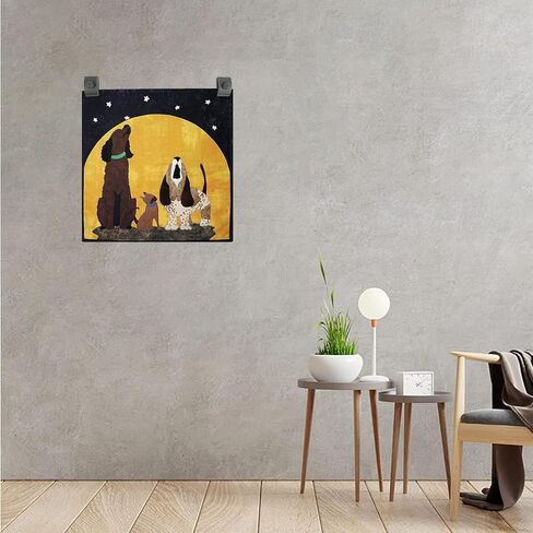 Classy Clamps Wooden Quilt Wall Hangers - 4 Large Clips (Dark) and Screws for Wall Hangings - Tapestry Hangers/Quilt Hangers for Wall hangings - Quilt Clips/Wall Clips for Hanging/Quilt Rack in Kuwait