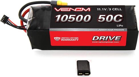 سلسلة محرك Venom 50C 4S - بطارية LiPo RC بقدرة 7000 مللي أمبير في الساعة 14.8 فولت - قابس عالمي 2.0، خلية ليثيوم بوليمر 4 - موصل سيليكون ناعم ومتوافق مع XT60، Traxxas، Deans، EC3، 2WD، 4WD، الشاحنات والعربات in Saudi Arabia