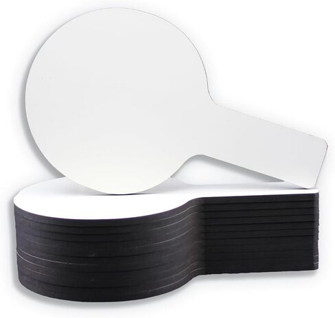 Flipside Products Mini Dry Erase Answer Paddle - Class(FLP10036), White, Pack of 12, 5 x 9 in Saudi Arabia