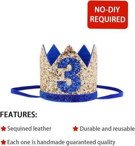 Baby 3 st Birthday Hat, Birthday Party Decorations, Kids Party Props Shooting, Party Supplies in Saudi Arabia