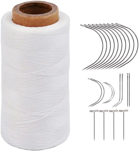 280 Yards Leather Sewing Waxed Thread 150D 0.8mm Flat Sewing Waxed Thread for Sewing Upholstery Leather Craft DIY Shoe Repairing (Black) in Kuwait